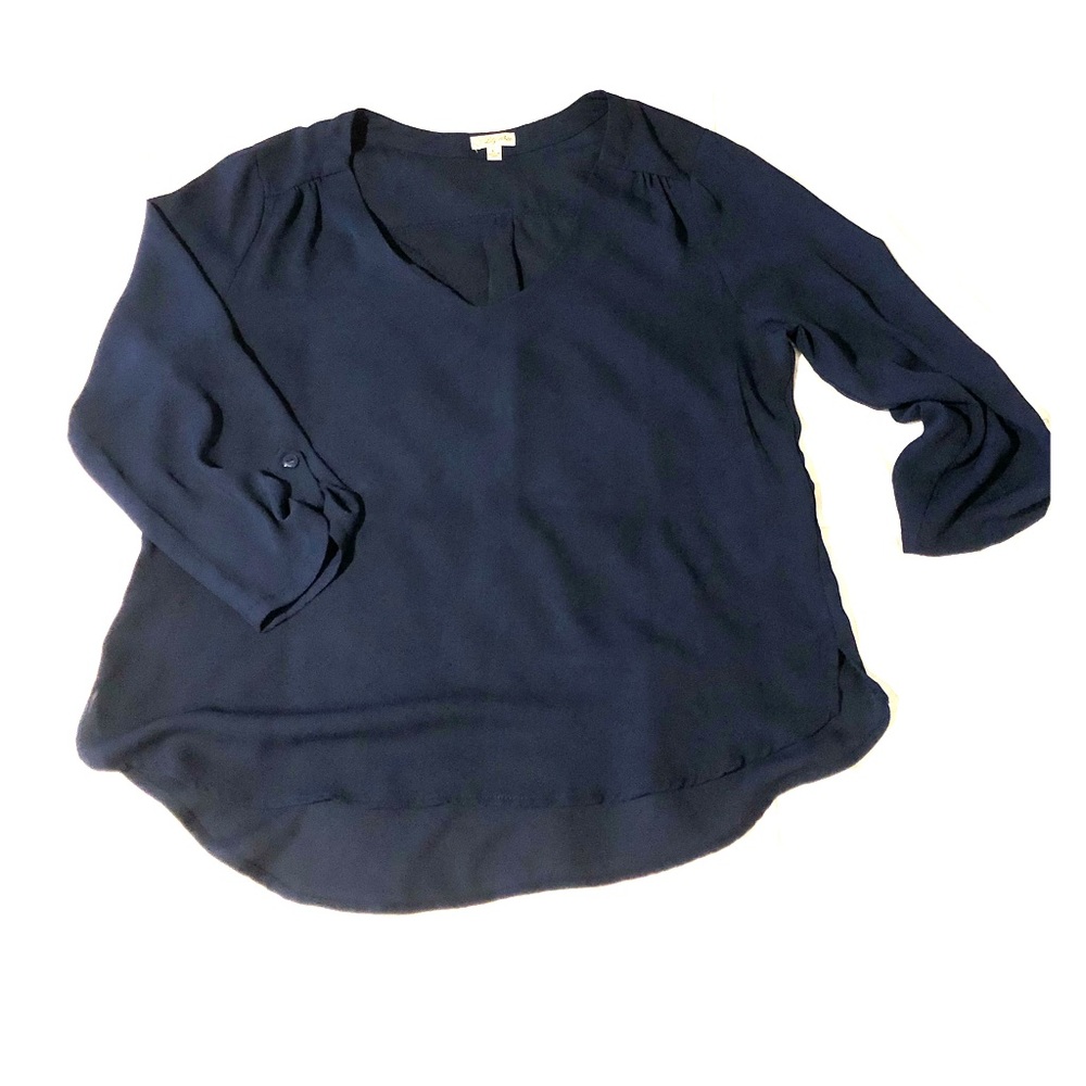 Dressy navy blue top